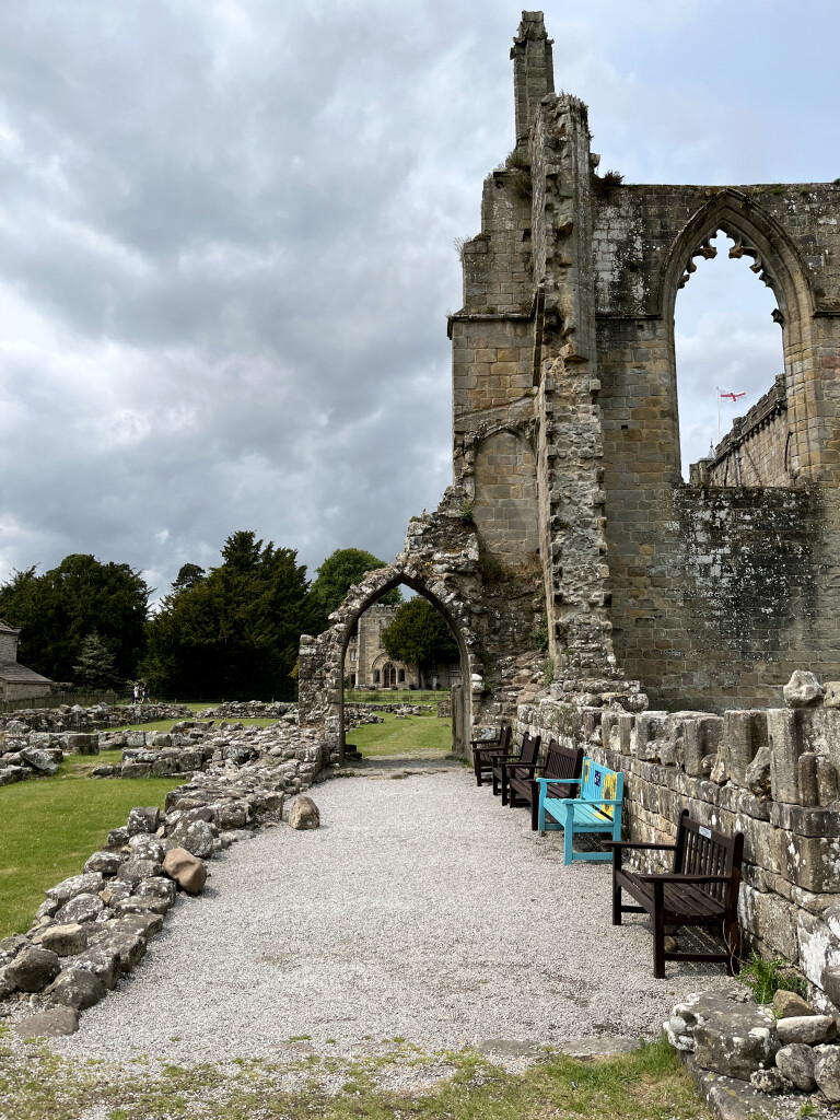 Benches at Bolton Abbey, North Yorkshire